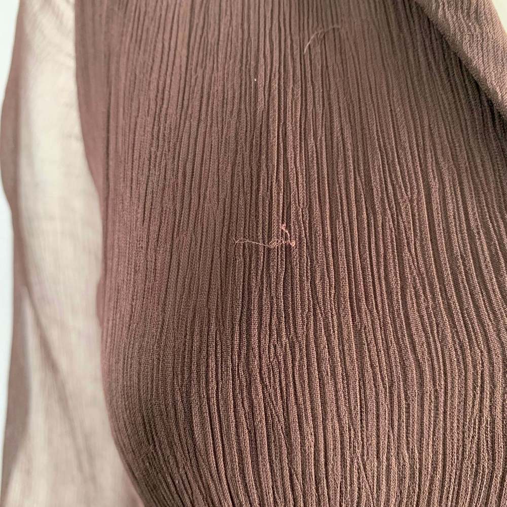 MASSIMO DUTTI Brown Viscose See Through Long Sleeve Dress - Picture 6 of 8